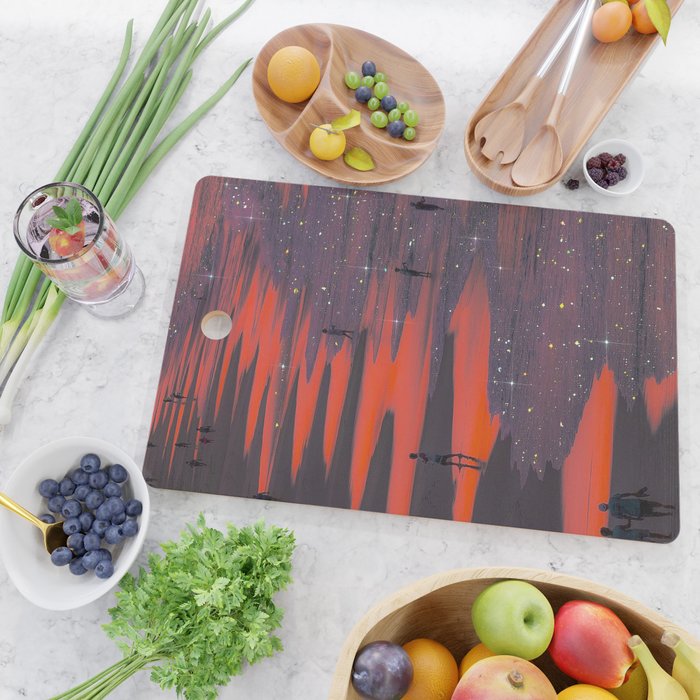 PINK BEACH | sunset | waves | ocean | sea | summer | nature | purple | stars | bling | sky | pink  Cutting Board Gallery Image 2