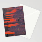 PINK BEACH | sunset | waves | ocean | sea | summer | nature | purple | stars | bling | sky | pink  Stationery Card Gallery Image 2