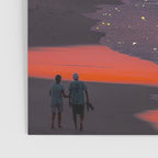 PINK BEACH | sunset | waves | ocean | sea | summer | nature | purple | stars | bling | sky | pink  Poster Gallery Image 3