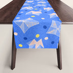 Origami Fortune Teller in Sky Blue & Peach Table Runner Gallery Image 1