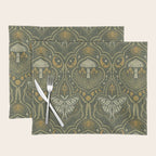 Celestial Forest Damask - fern green Placemat Gallery Image 1