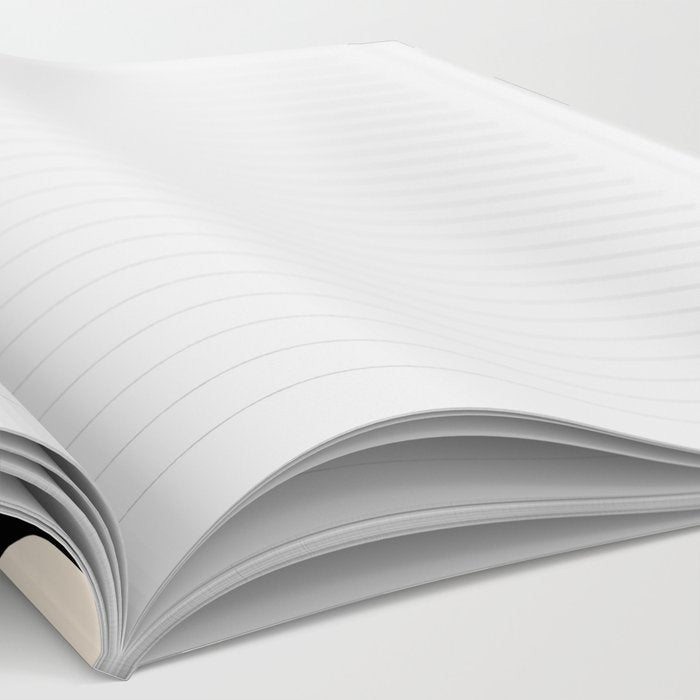 Soft Curves Retro Modern Abstract Pattern in Black and Almond Cream Notebook Gallery Image 2