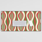 Mod Christmas Retro Xmas Hourglass Abstract Pattern  Desk Mat Gallery Image 1