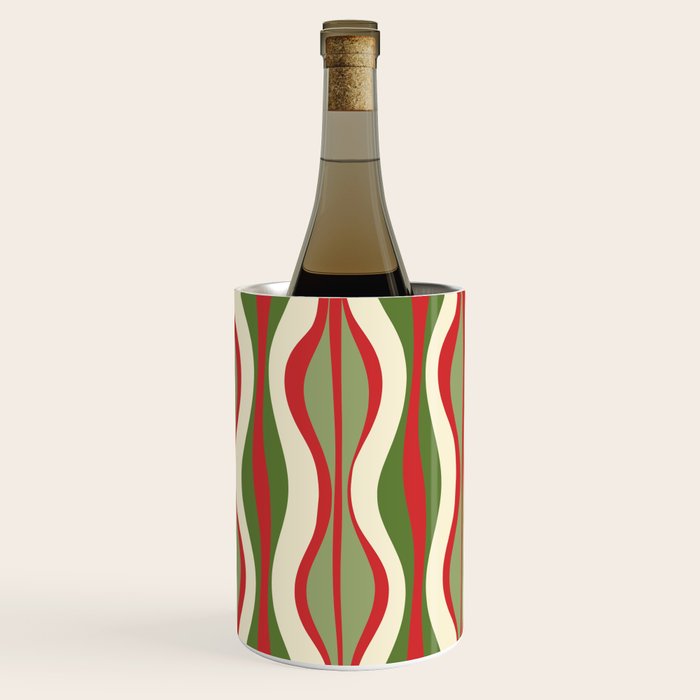 Mod Christmas Retro Xmas Hourglass Abstract Pattern  Wine Chiller Gallery Image 3