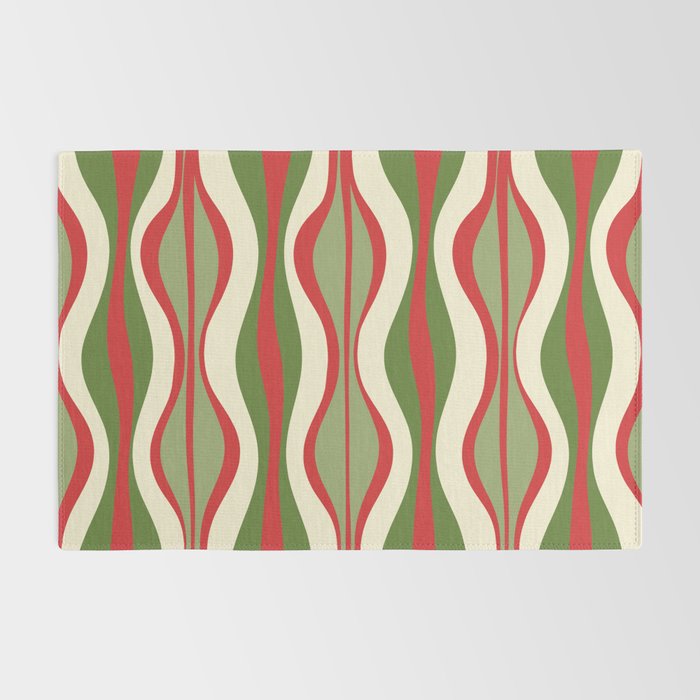 Mod Christmas Retro Xmas Hourglass Abstract Pattern  Rug Gallery Image 2