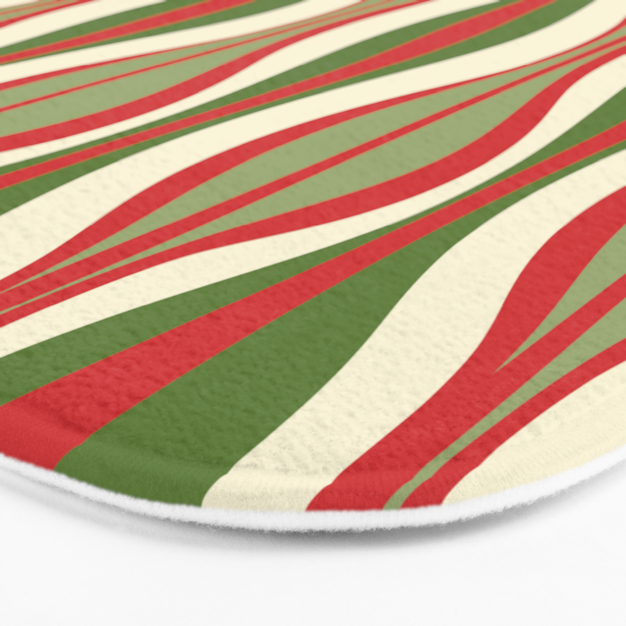 Mod Christmas Retro Xmas Hourglass Abstract Pattern  Bath Mat Gallery Image 3