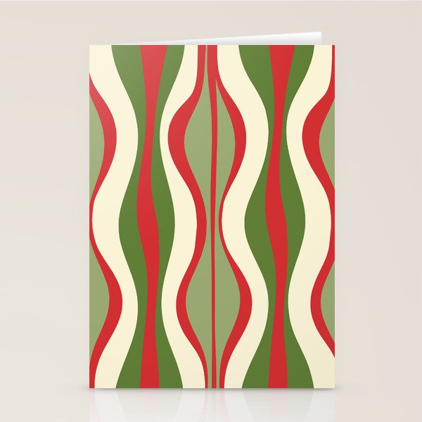 Mod Christmas Retro Xmas Hourglass Abstract Pattern  Stationery Card Gallery Image 1