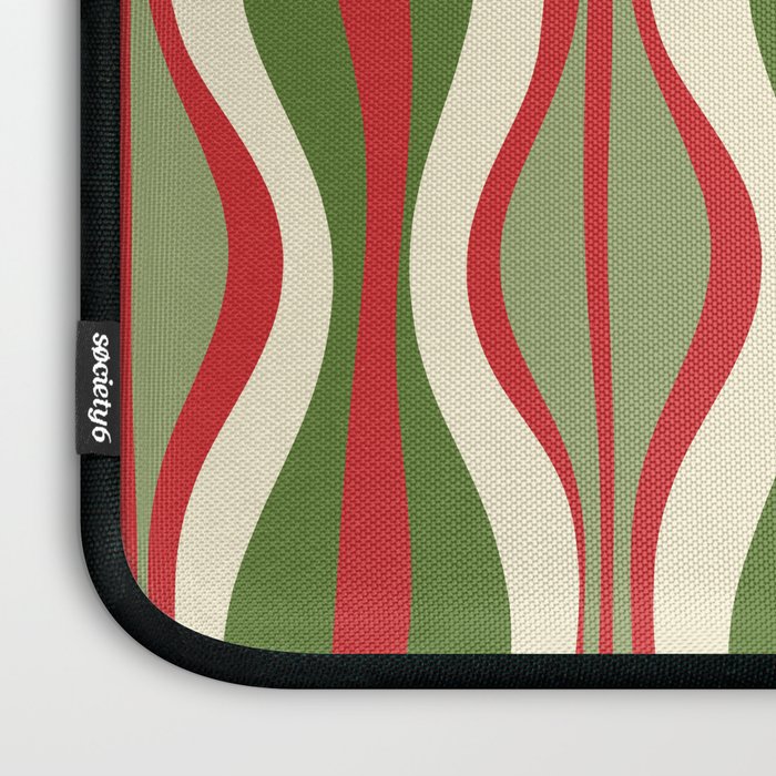 Mod Christmas Retro Xmas Hourglass Abstract Pattern  Laptop Sleeve Gallery Image 3