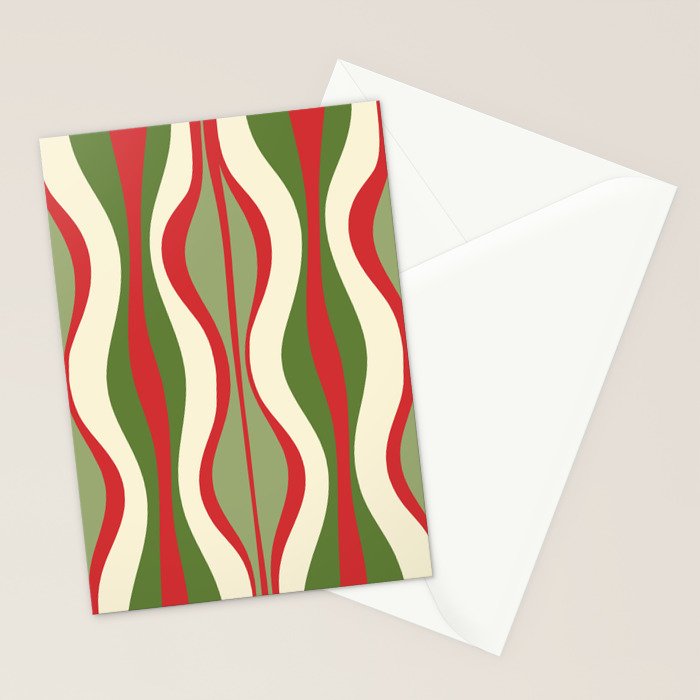 Mod Christmas Retro Xmas Hourglass Abstract Pattern  Stationery Card Gallery Image 2