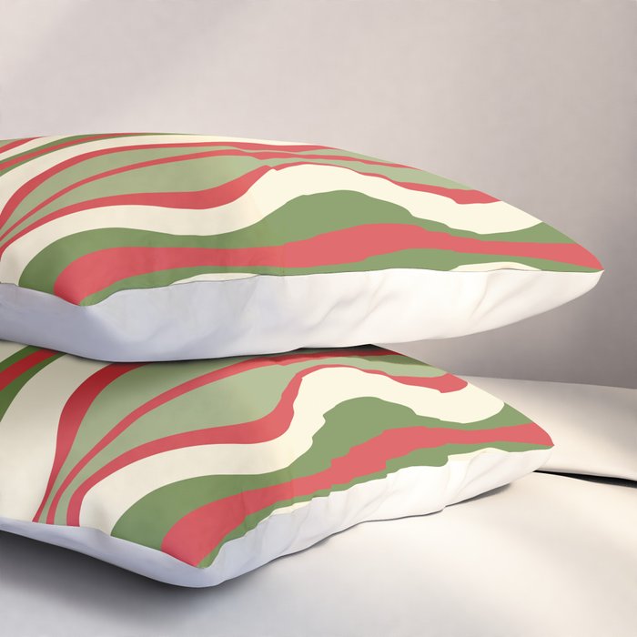Mod Christmas Retro Xmas Hourglass Abstract Pattern  Pillow Sham Gallery Image 3