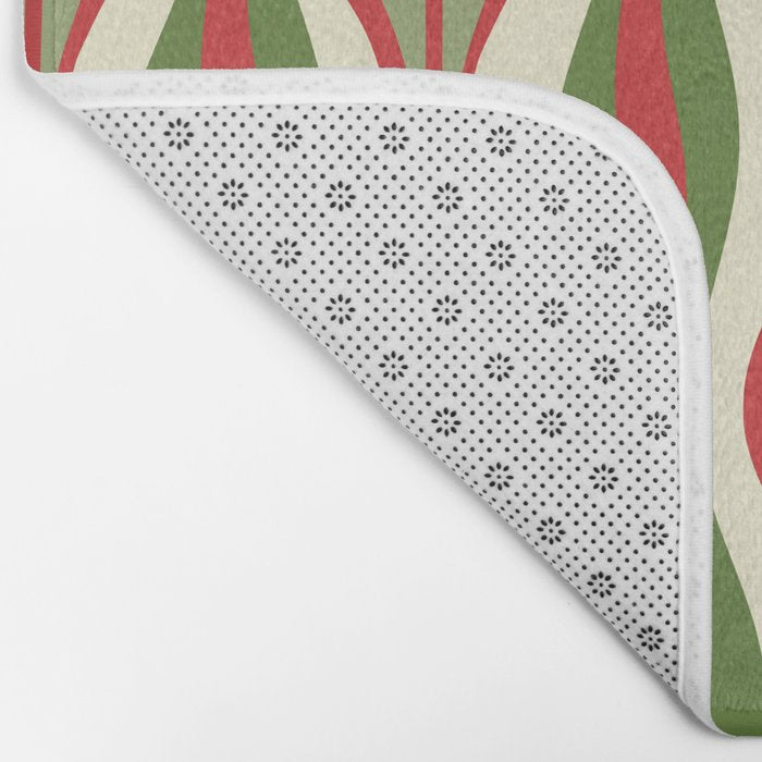 Mod Christmas Retro Xmas Hourglass Abstract Pattern  Bath Mat Gallery Image 2