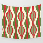 Mod Christmas Retro Xmas Hourglass Abstract Pattern  Wall Tapestry Gallery Image 4
