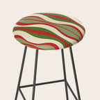Mod Christmas Retro Xmas Hourglass Abstract Pattern  Stool Gallery Image 2