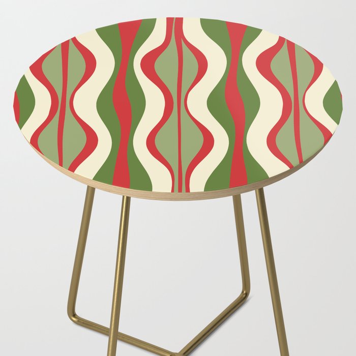 Mod Christmas Retro Xmas Hourglass Abstract Pattern  Side Table Gallery Image 2