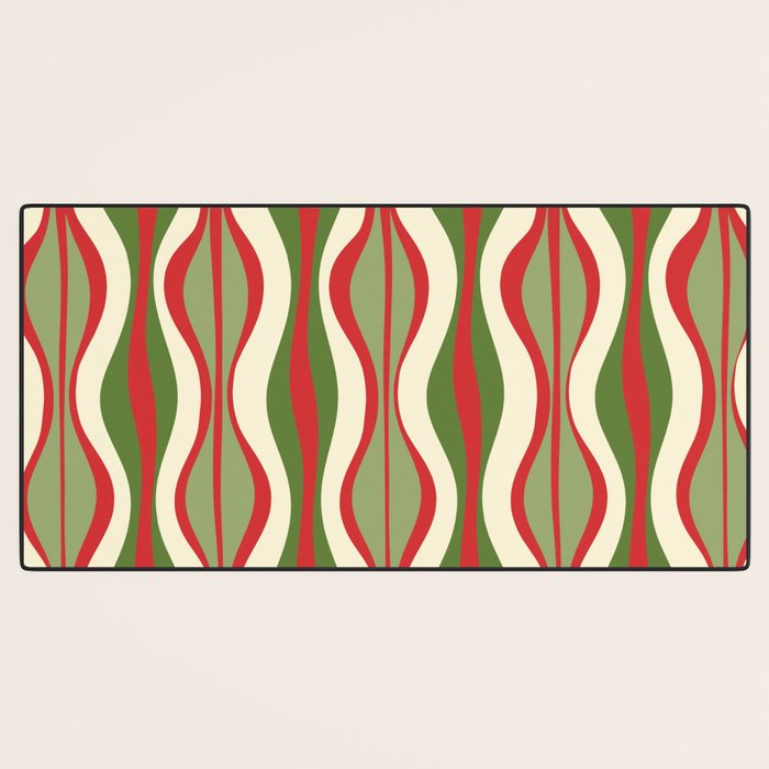 Mod Christmas Retro Xmas Hourglass Abstract Pattern  Desk Mat Gallery Image 3