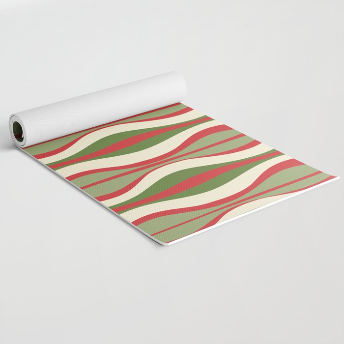 Mod Christmas Retro Xmas Hourglass Abstract Pattern  Yoga Mat Gallery Image 2