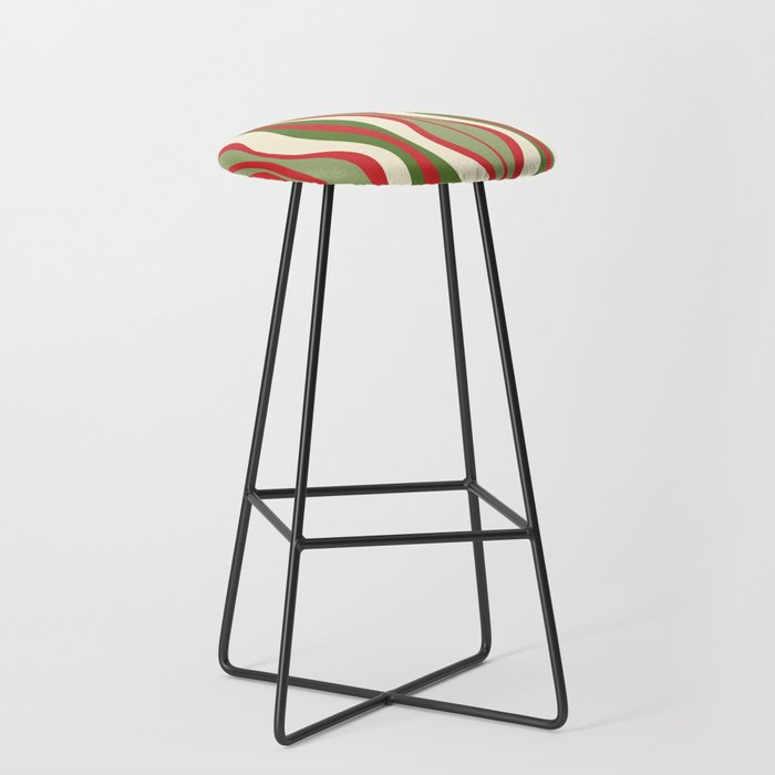 Mod Christmas Retro Xmas Hourglass Abstract Pattern  Stool Gallery Image 1