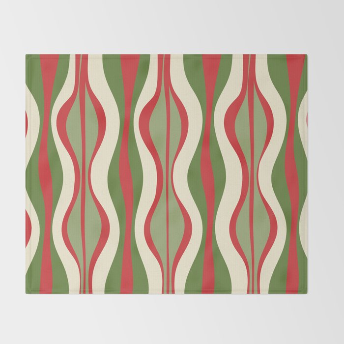 Mod Christmas Retro Xmas Hourglass Abstract Pattern  Throw Blanket Gallery Image 2