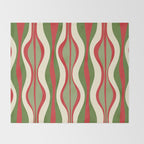 Mod Christmas Retro Xmas Hourglass Abstract Pattern  Throw Blanket Gallery Image 2