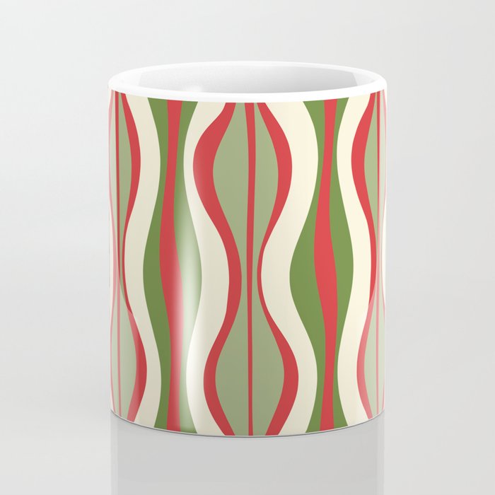Mod Christmas Retro Xmas Hourglass Abstract Pattern  Coffee Mug Gallery Image 4