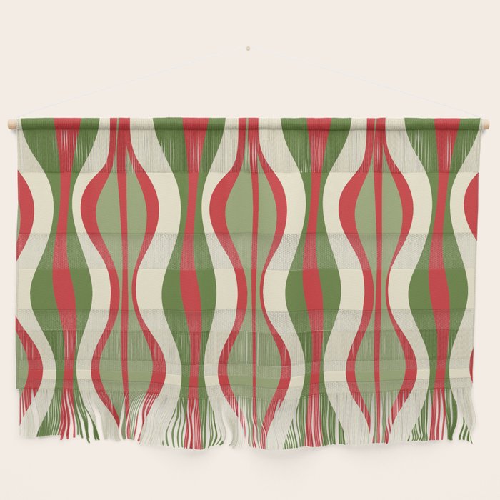Mod Christmas Retro Xmas Hourglass Abstract Pattern  Wall Hanging Gallery Image 1