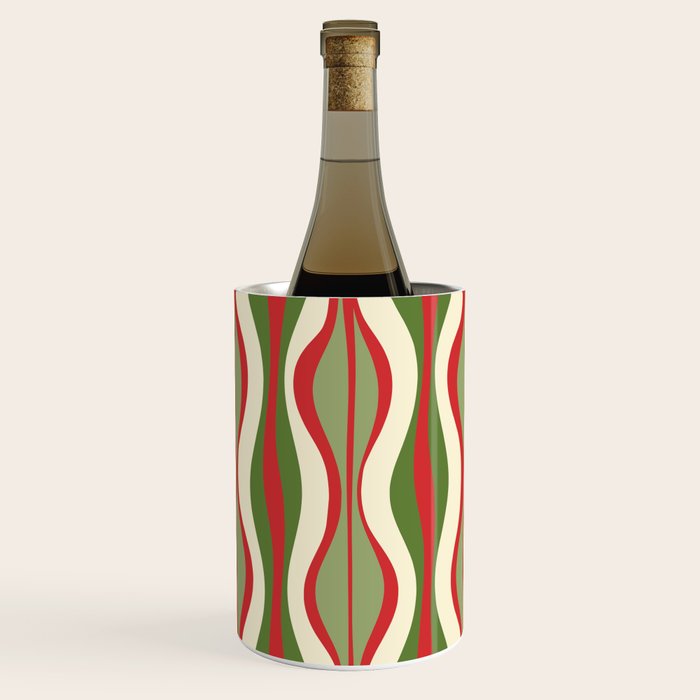 Mod Christmas Retro Xmas Hourglass Abstract Pattern  Wine Chiller Gallery Image 1