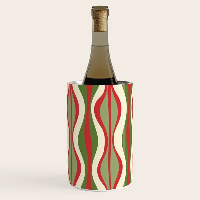 Mod Christmas Retro Xmas Hourglass Abstract Pattern  Wine Chiller Gallery Image 2