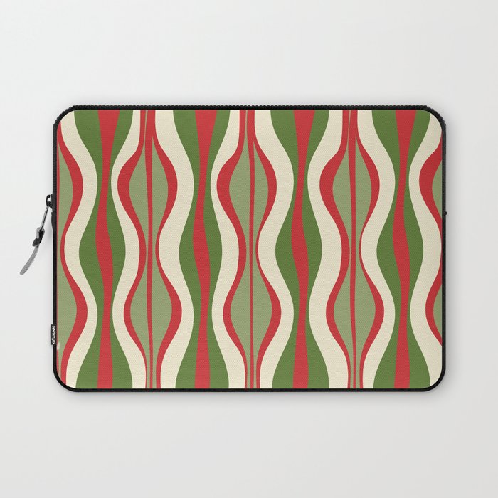 Mod Christmas Retro Xmas Hourglass Abstract Pattern  Laptop Sleeve Gallery Image 1