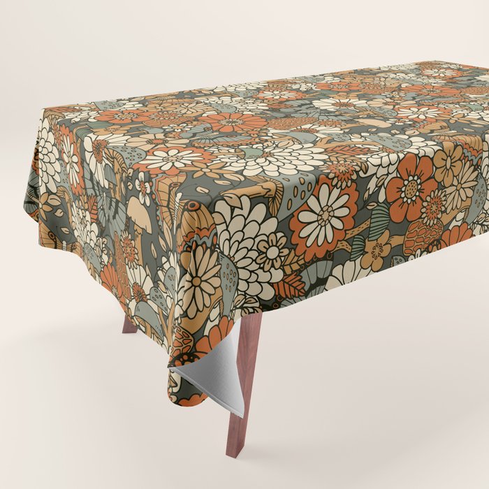 Mushroom Butterfly Garden Tablecloth Gallery Image 1
