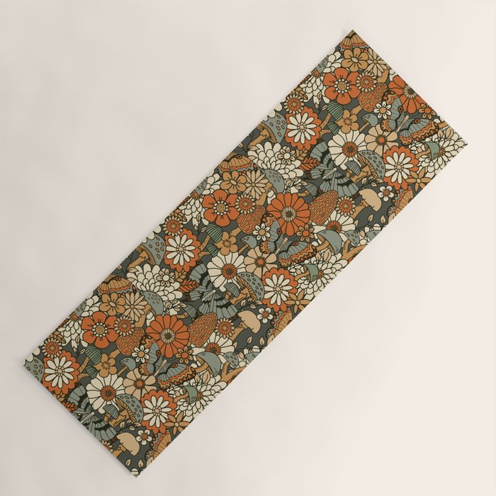 Mushroom Butterfly Garden Yoga Mat Gallery Image 1