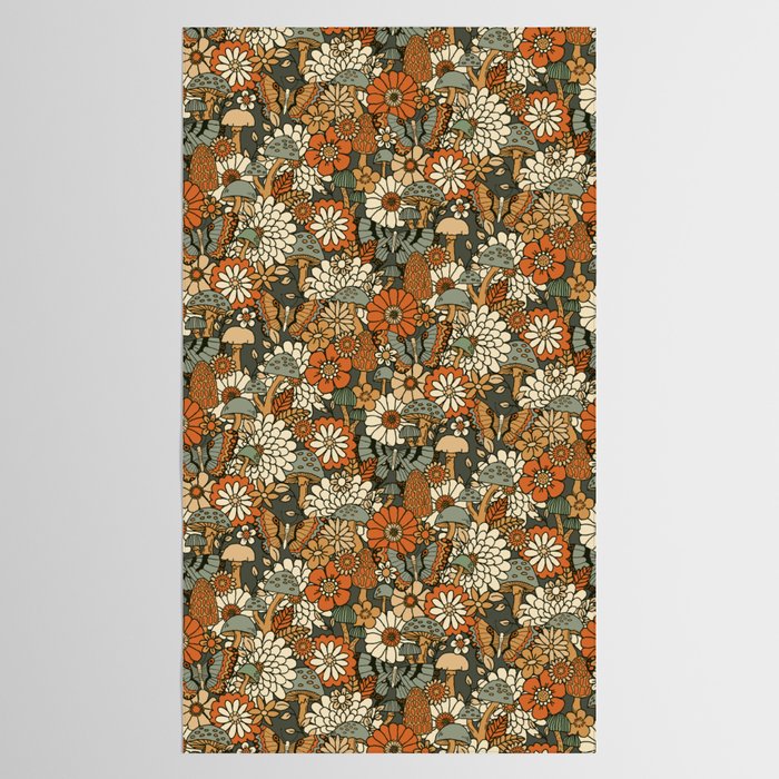 Mushroom Butterfly Garden Tablecloth Gallery Image 2