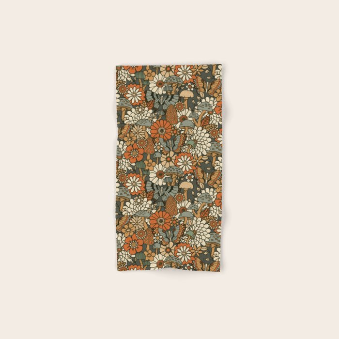 Mushroom Butterfly Garden Bath Towel Gallery Image 1