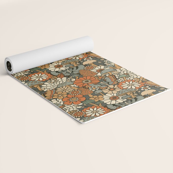 Mushroom Butterfly Garden Yoga Mat Gallery Image 2