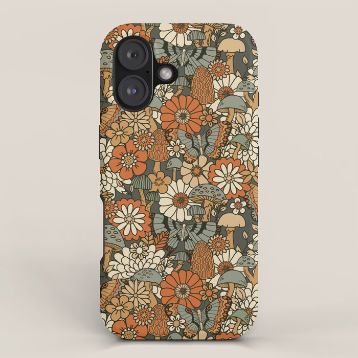 Mushroom Butterfly Garden iPhone Case Gallery Image 1