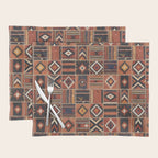 Geometric Tribal Patchwork Rug Design Placemat Gallery Image 1