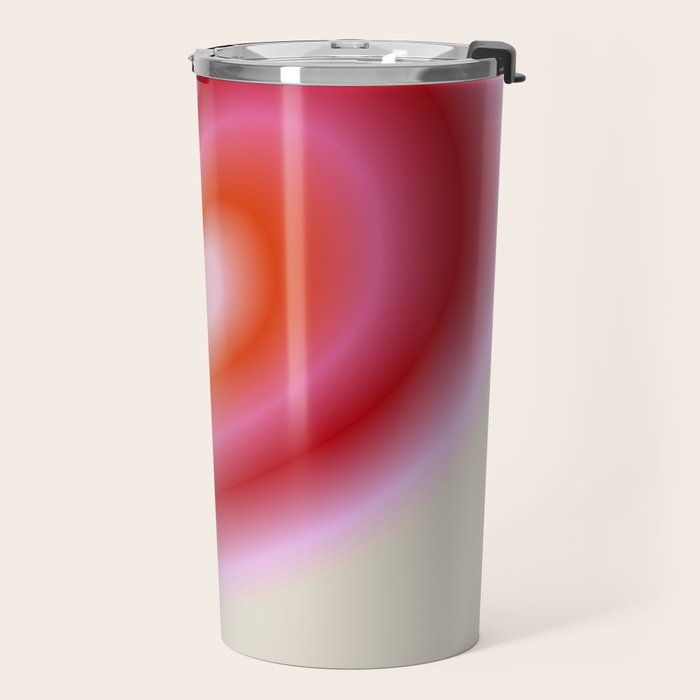 pink love heart Travel Mug Gallery Image 2