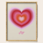 pink love heart Serving Tray Gallery Image 1