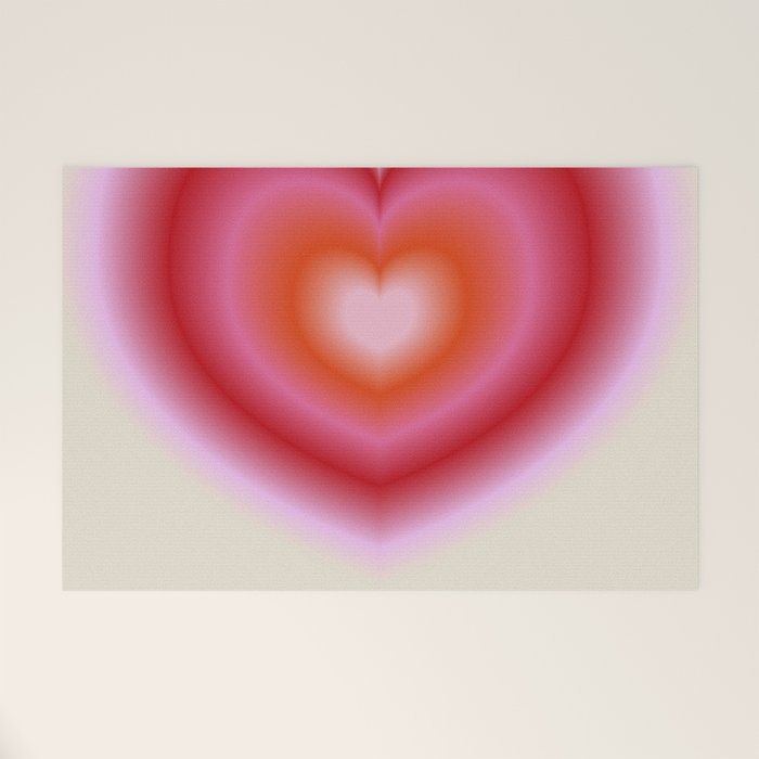 pink love heart Welcome Mat Gallery Image 1