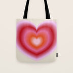 pink love heart Tote Bag Gallery Image 1