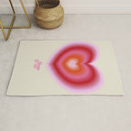 pink love heart Rug Gallery Image 1