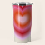 pink love heart Travel Mug Gallery Image 1