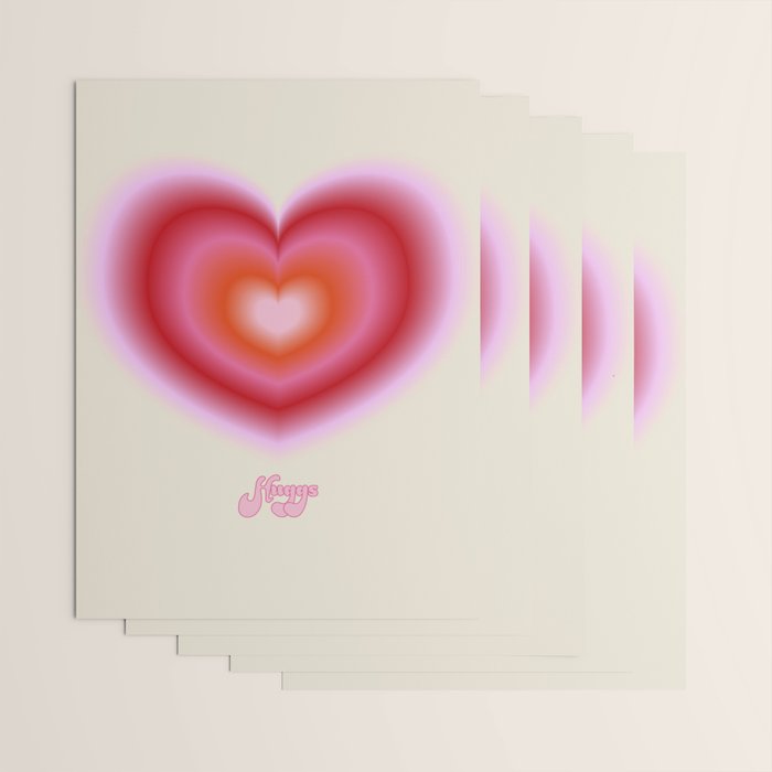 pink love heart Wrapping Paper Gallery Image 3