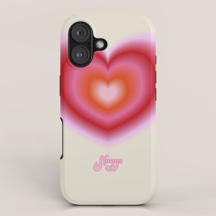 pink love heart iPhone Case Gallery Image 1