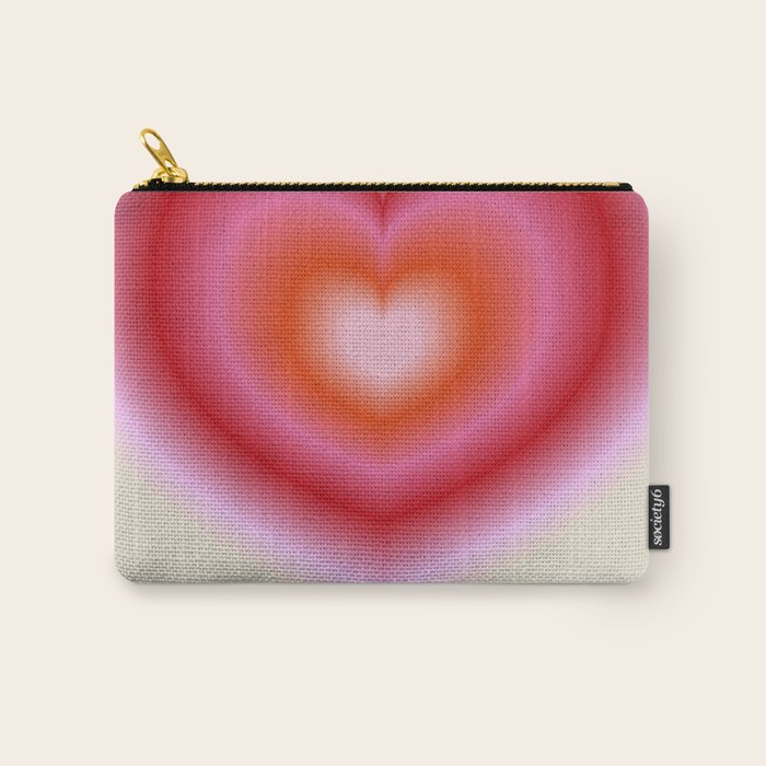 pink love heart Carry All Pouch Gallery Image 1