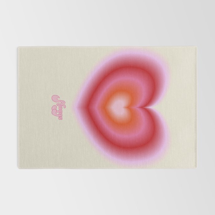 pink love heart Rug Gallery Image 2