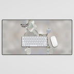 Luxury Pearl and Abalone Poodle Desk Mat Gallery Image 1