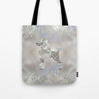Luxury Pearl and Abalone Poodle Tote Bag Gallery Image 1