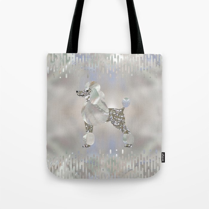 Luxury Pearl and Abalone Poodle Tote Bag Gallery Image 1