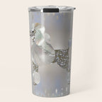 Luxury Pearl and Abalone Poodle Travel Mug Gallery Image 1