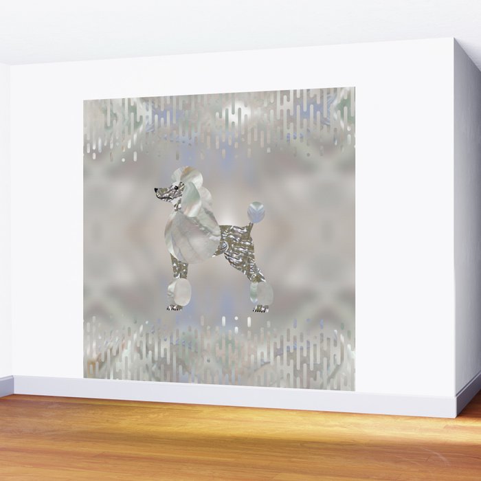 Luxury Pearl and Abalone Poodle Wall Mural Gallery Image 2